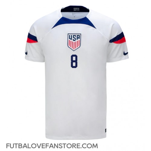 Spojené štáty Weston McKennie #8 Domáci futbalový dres MS 2022 Krátky Rukáv